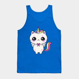 Kawaii Caticorn Unicorn Cat Kittycorn Tank Top